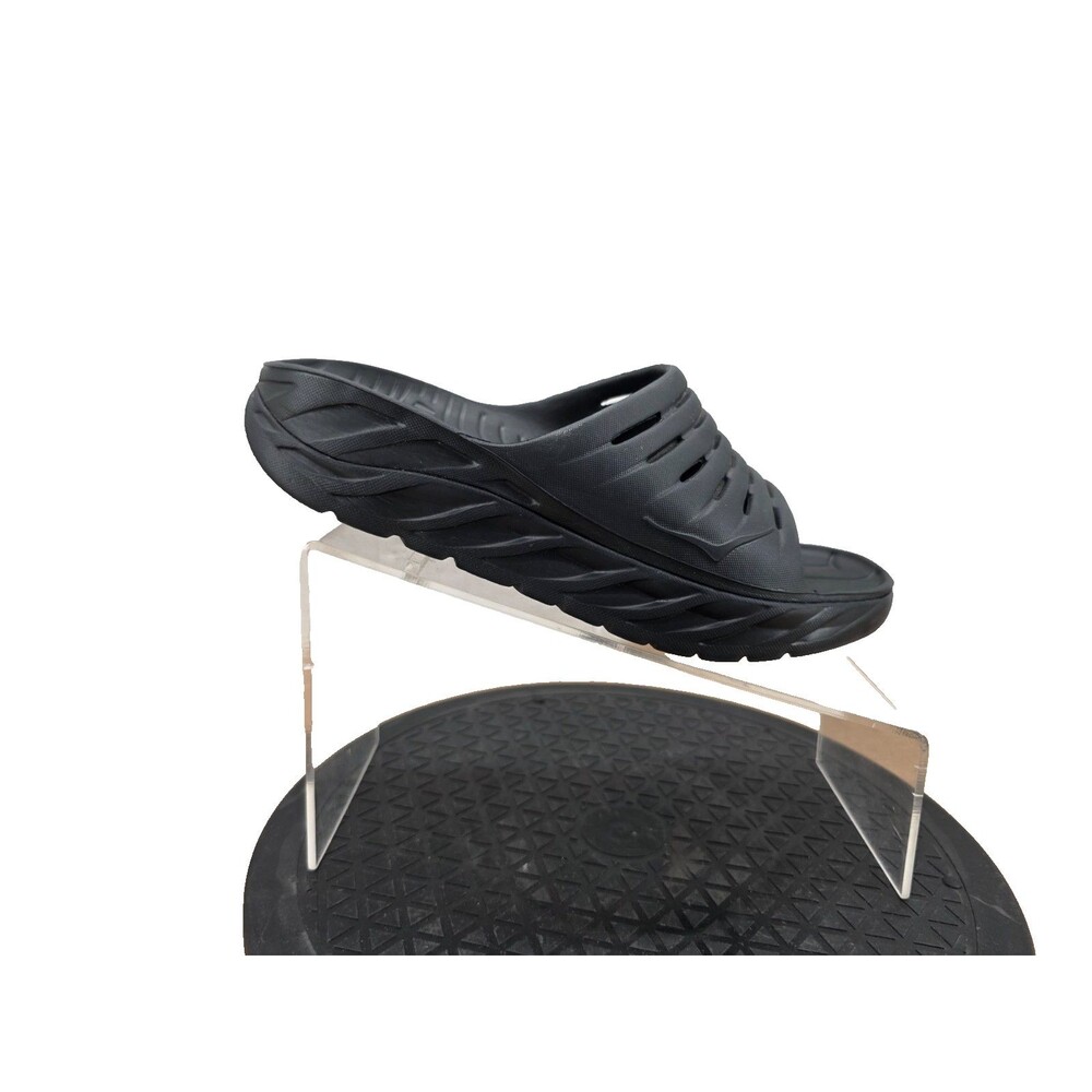 Hoka One One Ora Recovery Slide Sandals Shoes Mens Size 8 Black Comfort Slip On